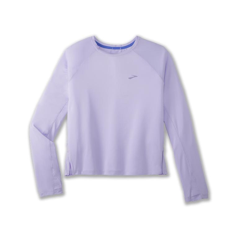 Brooks Womens Sprint Free Breathable Long Sleeve Running Shirt - Lavender Purple/Violet Dash (209513